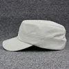 Classic Vintage Men Military Hat Adult Fashion Summer Autumn Brand Solid Adjustable Flat Top Cap For Women Z12X04 3