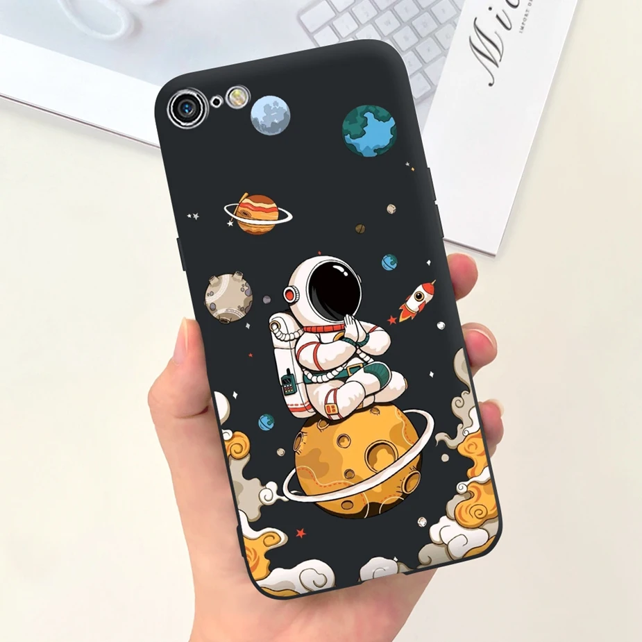 Cute Astronauts Soft Silicone Matte Phone Case