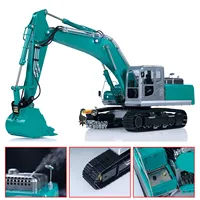 Toys LESU 1/14 Metal Hydraulic RC Excavator AOUE AC360 PC360 Remote Control Digger Model Painted Assembled Lights Sounds Smoking 2