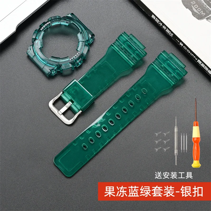 Transparent TPU Watchband and Case Set with Tool - Stylish Strap and Protective Accessories