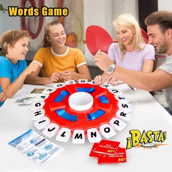 Jeu de société Basta Spanish Word, jeu de vocabulaire avec lettres rapide pour les nuits de jeux en famille, apprentissage en classe ​ 1
