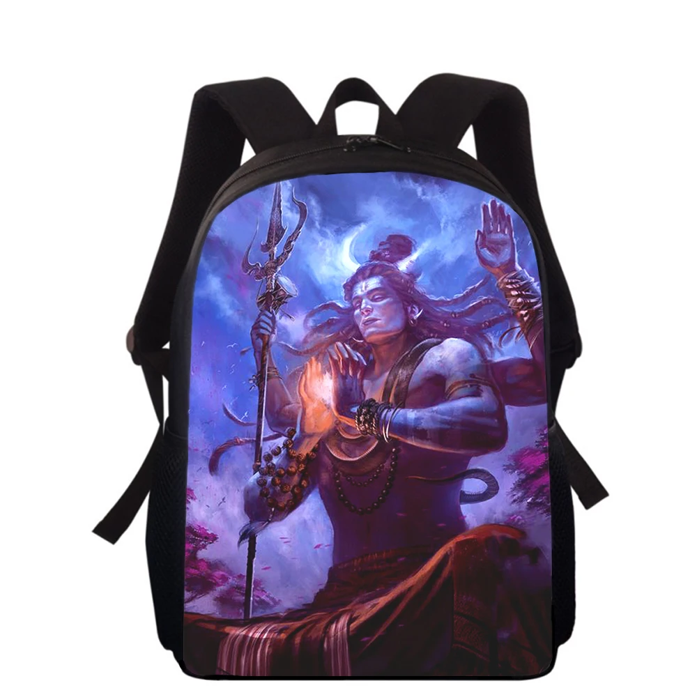Shiva 15” 3D Print Kids Backpack Primary School Bags for Boys Girls Back Pack Students School Book Bags
