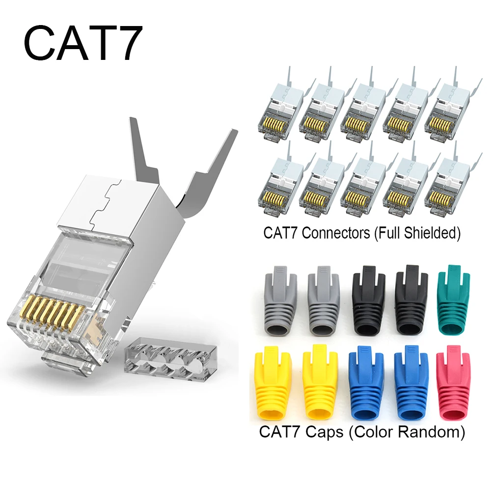 

xintylink cat7 cat8 rj45 connector ethernet cable plug rj 45 cat6a cat.6a male network shielded cat7a 8P8C sftp lan modular jack