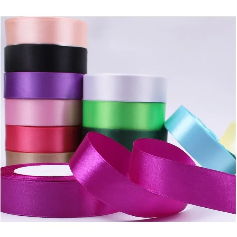 Silk Satin Ribbon for Gift Wrapping and DIY Crafts - 2.5cm, 25 Yards