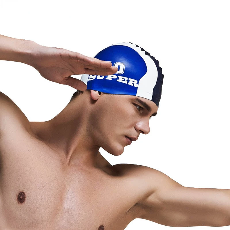

Summer Waterproof Silicone Protect Ears Long Hair Water Sports Swim Pool Hat Swimming Cap Free Size for Men Women Adults