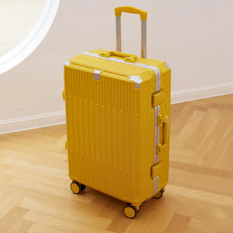 

kmikli Fashion Luggage Boys 24 " trolley Aluminum frame Suitcase pull rod box Female 20 carry on password boarding travel Box 26