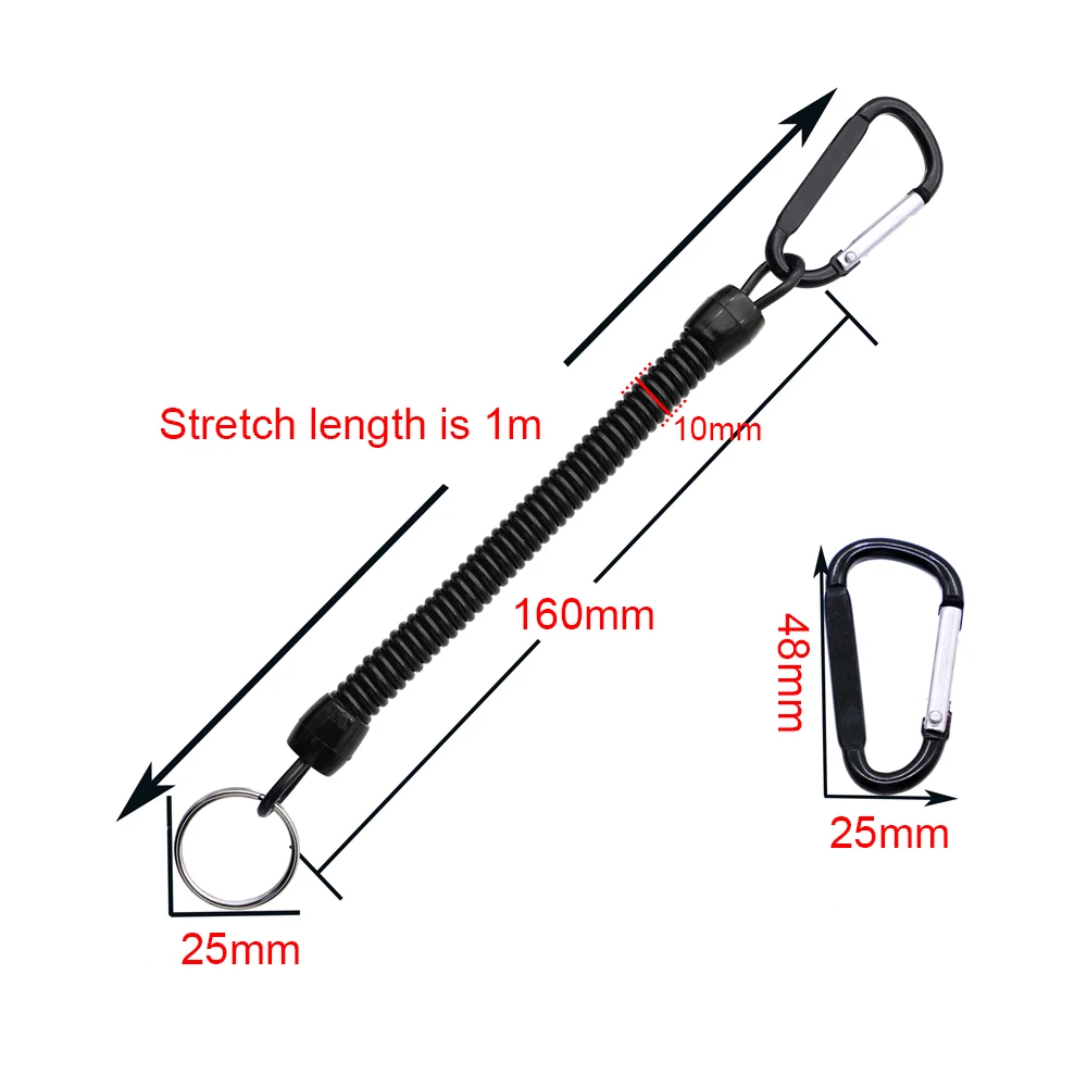 New supply of retention rope mountaineering buckle retention rope fishing  gear Luya pliers spring rope tools to prevent loss