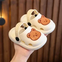 Two-Styles Baby Summer Shoes Cute Bear Baby Sandals Beach Bathroom Toddler Boys Girls Anti-slip Slippers Newborn Infant Sandals 2