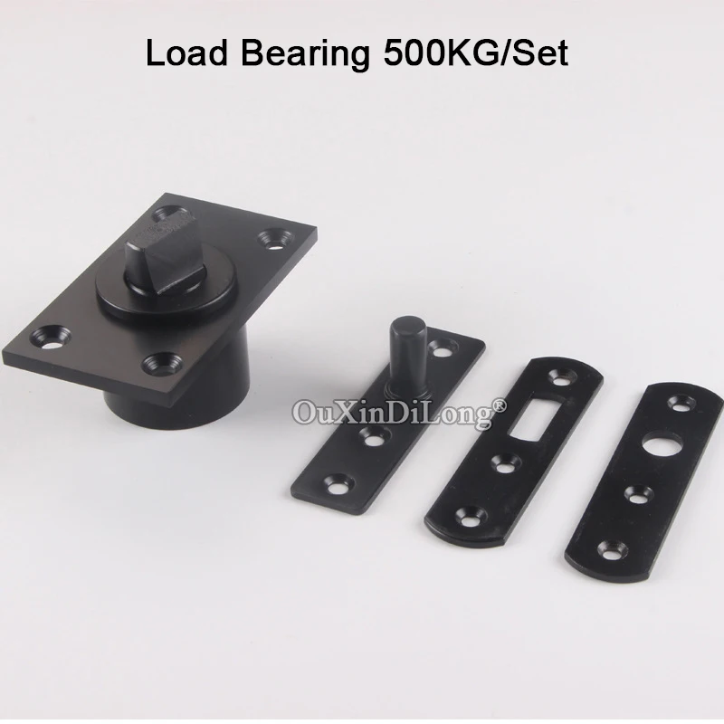 New 1Set Heavy Duty Door Pivot Hinge 360° Rotary Invisible Hidden Floor Spring Door Hinges Install Up and Down Loading 500KG/Set