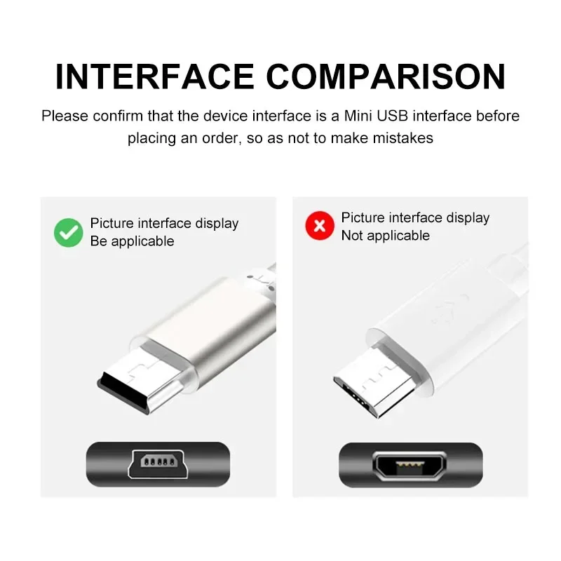 디지털 카메라 HDD 차량용 DVR MP3 플레이어용 짧은 미니 USB-USB 케이블 고속 충전기 0.25M 1M 3M