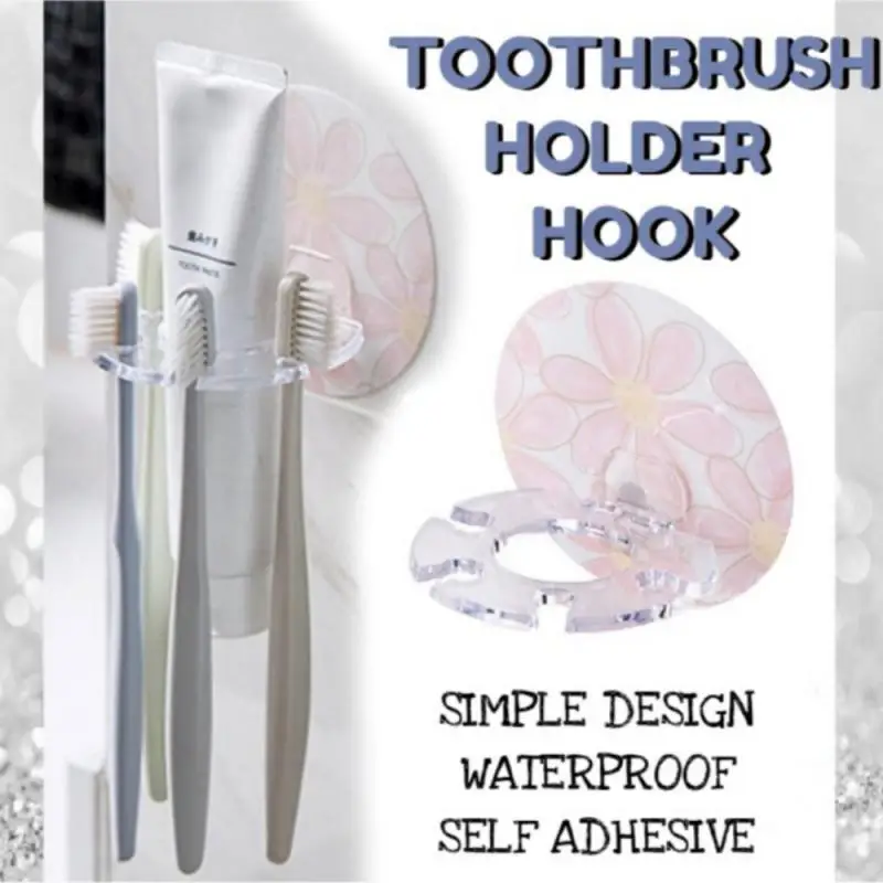 Toothbrush Holder Bathroom Creative Wall Mounted Multipurpose Storage Rack Household Punch Free Toothpaste Razor Holder