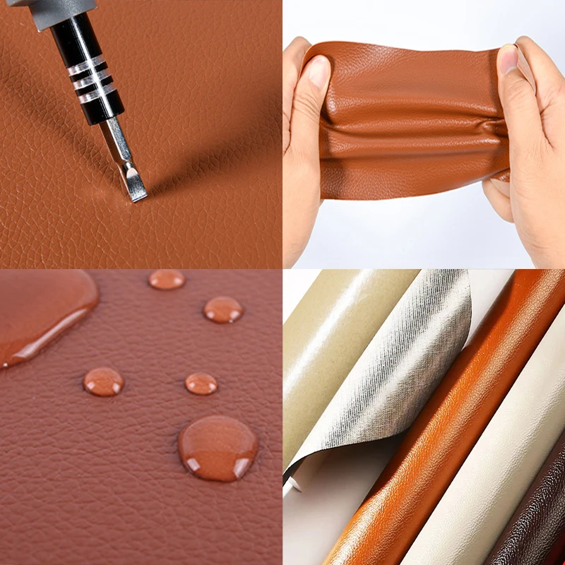 Self Adhesive Leather for Sofa Repair Patch Furniture Table Chair Sticker Seat Bag Shoe Bed Fix Mend PU Artificial Leather Skin