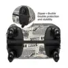 Vintage Newspaper Suitcase Cover Letter Print Flight Business Elastic Luggage Accesories Protection 3