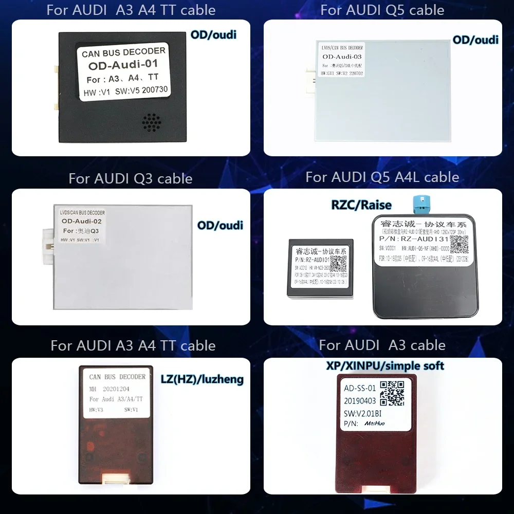 Universal 2 Din Car Android Adapter Dashboard Decoder with CAN Bus Integration and Cable Harness
