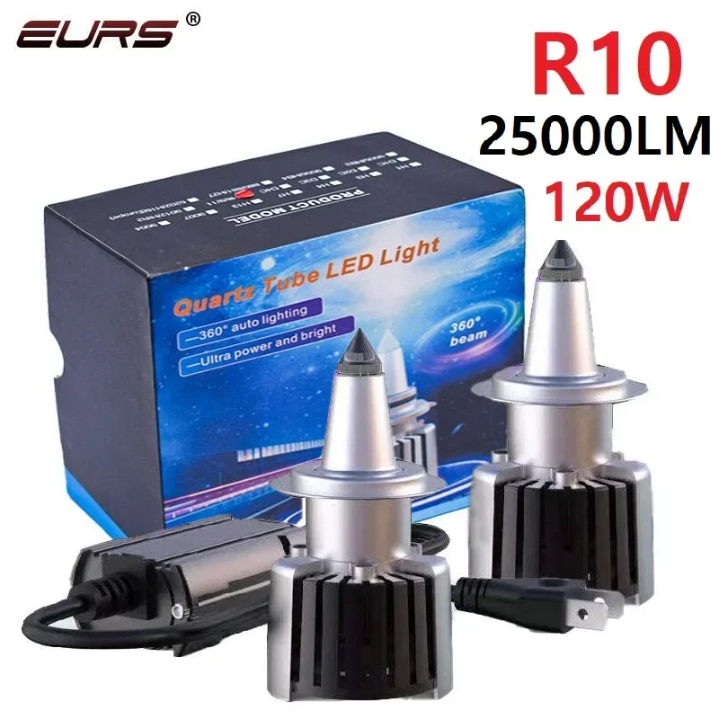 2PCS H1 H7 H11 LED ไฟหน้าหลอดไฟ 360 องศา 12000LM D1S D2S D3S 880 9006 9012 HIR2 LED 120W ไฟหน้ารถอัตโนมัติ 6000K หมอก 1