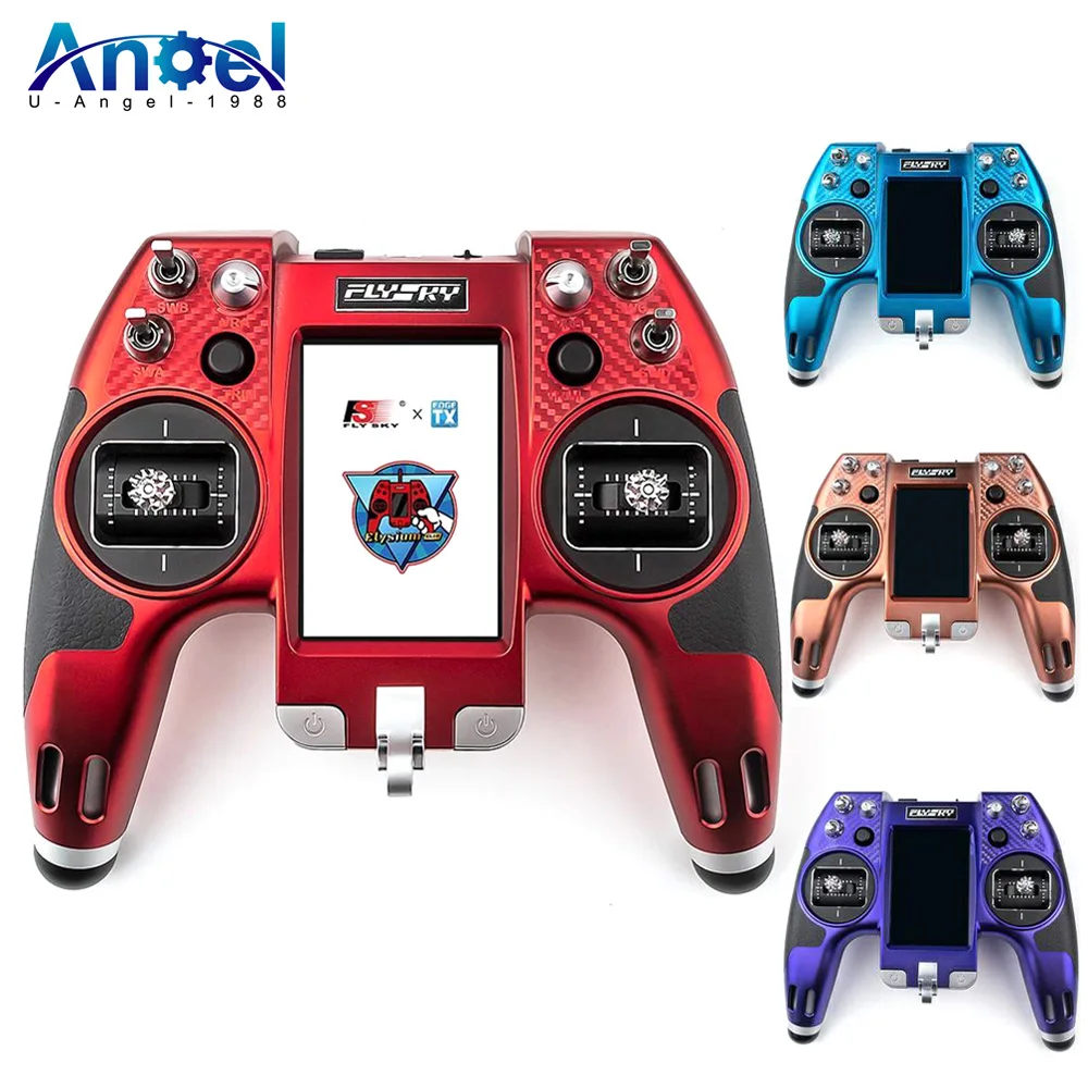 

Flysky EL18 2.4G AFHDS3 EdgeTX Radio Transmitter 3.5inch Touch Screen CNC Hall Gimabl TMR Receiver for RC Airplane FPV Drone