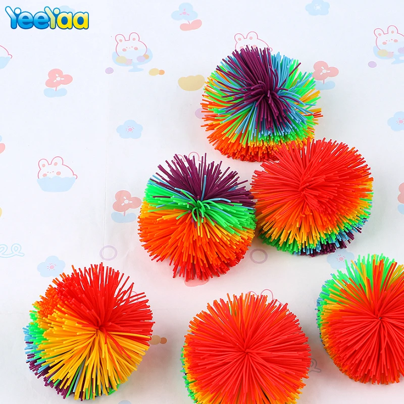 

Jugging Ball Colorful Rubber Wire Squeeze Soft Ball Fidget Toys For Kids Anti-Stress Stretchy Ball Children's Novelty Funny Toys