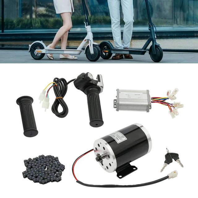 48v 1000w Brushed Motor Kit, Brushed Motor Kit with Controller and Throttle, Suitable for Electric Scooters and Bicycles