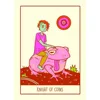 9*6.5cm Squid Cake Tarot 78 Card Deck with Knights Riding Creatures, Quirky Faces and A Delicious Colour Palette 4