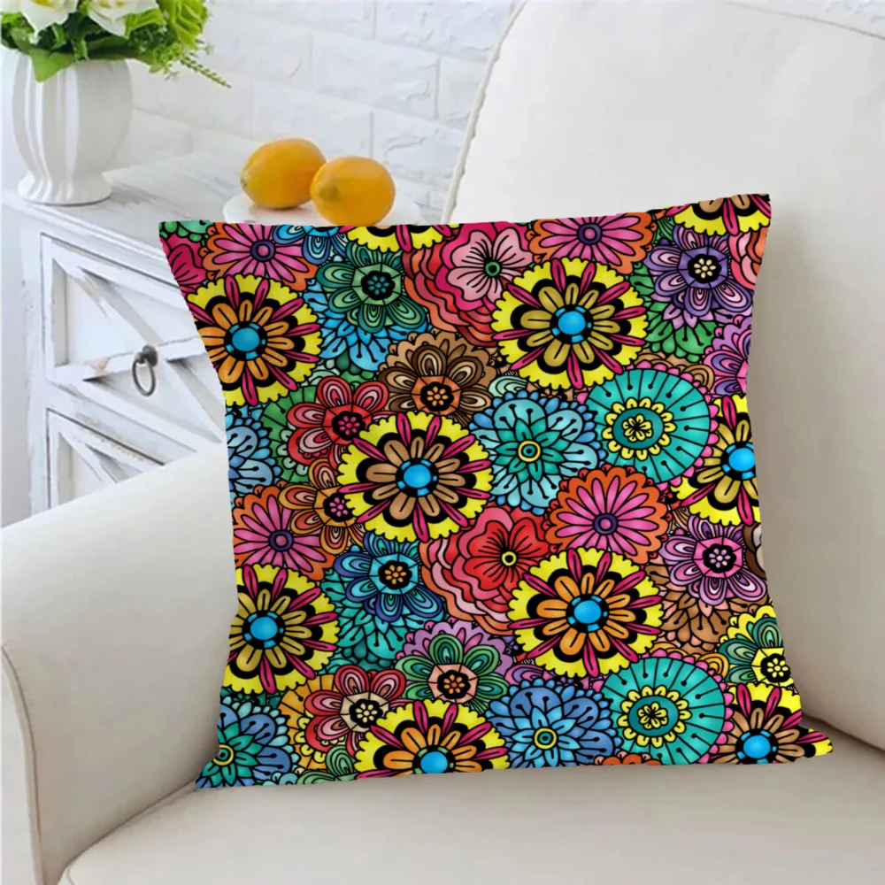 

Boho Cushion Cover Decorative Pillows for Sofa 45 × 45 Cushion Cover Home Easter Goods Pillow Bed Duvet 40x40 Cushions Covers