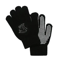 Winter Colorful Figure Skating Wrist Gloves Warm Hand Protector Thermal Safety For Kids Girls Skates Rhinestone Random Style 2
