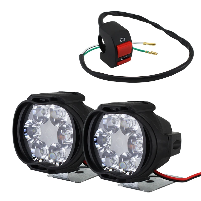 Motorcycle Headlight 6 LED Fog Spot Work Light Internal Drive For Motorcycles Electric Bicycles Parts motorcycle fog lights motorcycle headlight motorcycle led lights led motorcycle lights led lights motorcycle driving lights bike light