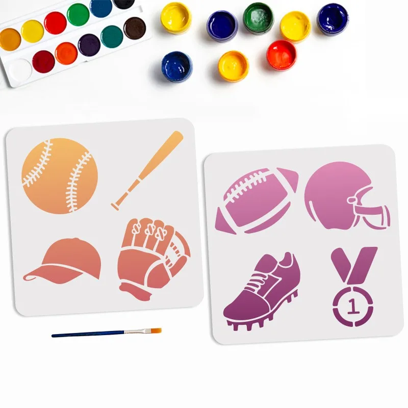 Baseball & Bats Stencil Template - Reusable 10 Mil Mylar Stencil For Wall Art, Crafts, DIY Projects - View #2