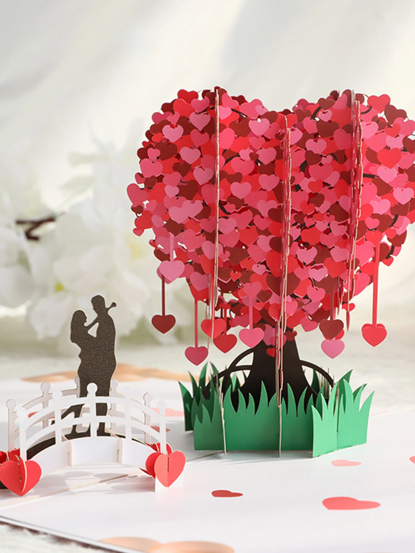 1set Three-dimensional 3D Heart Tree Greeting Card Valentine's Day Cards Valentine's Day Gifts