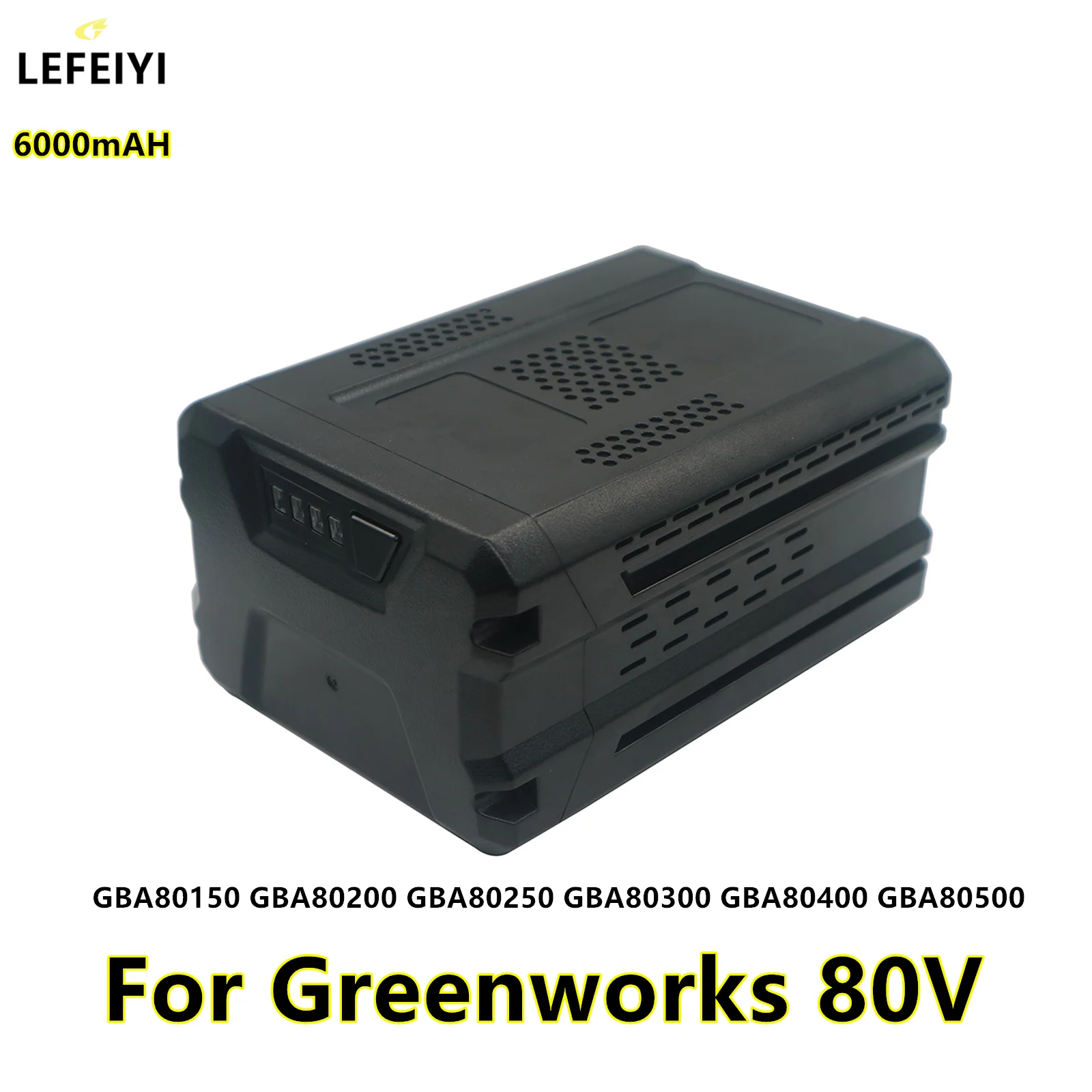 

LEFEIYI 80V 6000mAh Replacement Battery,for Greenworks PRO 80V Li-ion Battery GBA80150 GBA80150 GBA80200 GBA80250 GBA80300 GBA80
