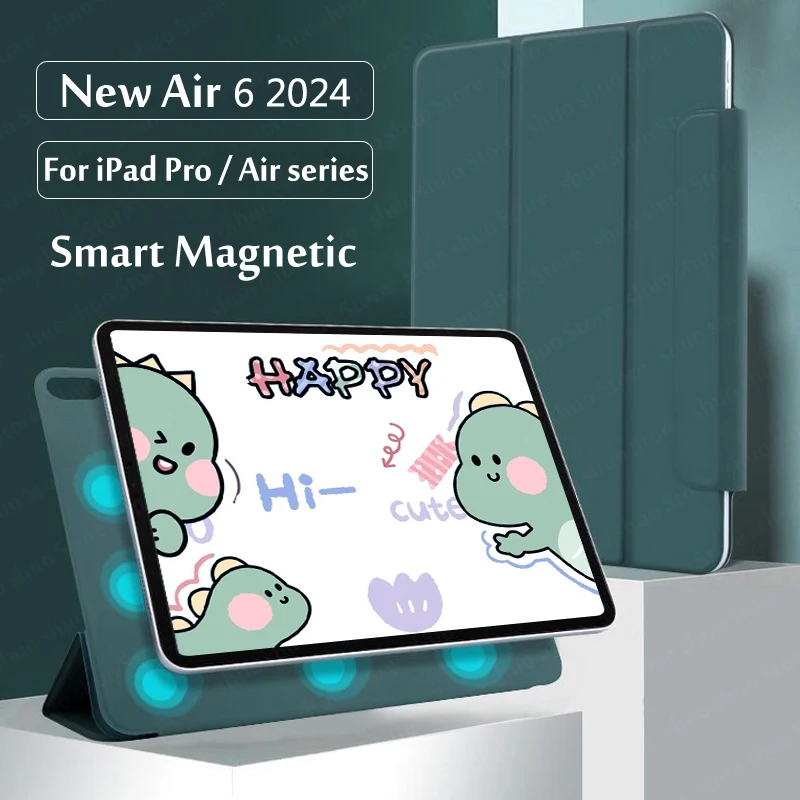 iPad Case For iPad Air 6 11 inch 4 5 10.9 10th Magnetic Smart For iPad Pro 11 Cover Pencil Holder For Mini 6