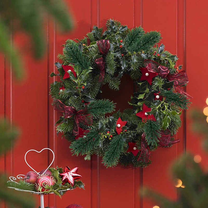 Description Picture 5 of item10/20pcs Artificial Pine Needles Green Fake Plants Branches Christmas Tree Decoration Xmas DIY Wreath Bouquet Gifts Box for Home