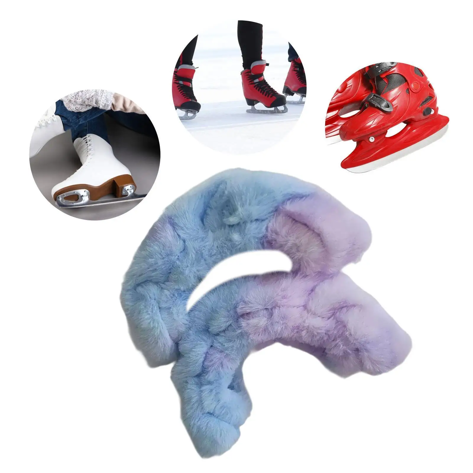 Ice Skate Protector Ice Skate Blade Cover Plush Wear Resistant Skate Guard for Roller Hockey Figure Winter Skating Accessories