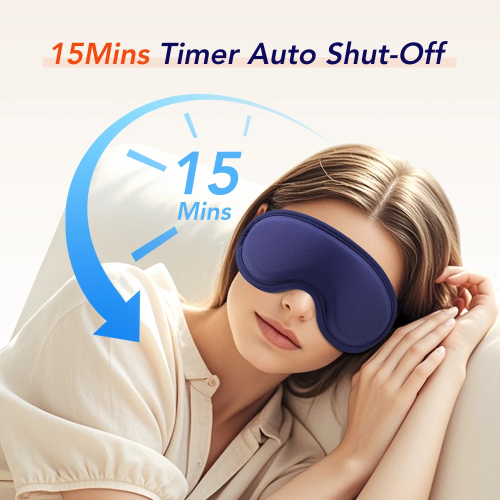 Electric Steam Eye Mask 3D Vibration Massage 5 Levels Hot Compress Smart Timing Sleep Shading Relieve Eye Fatigue Eye Care