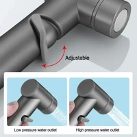 Shower Toilet Bidet Sprayer Stainless Steel Double Outlet Angle Valve Wall-Mounted Double Outlet Bidet Toilet Accessories 2