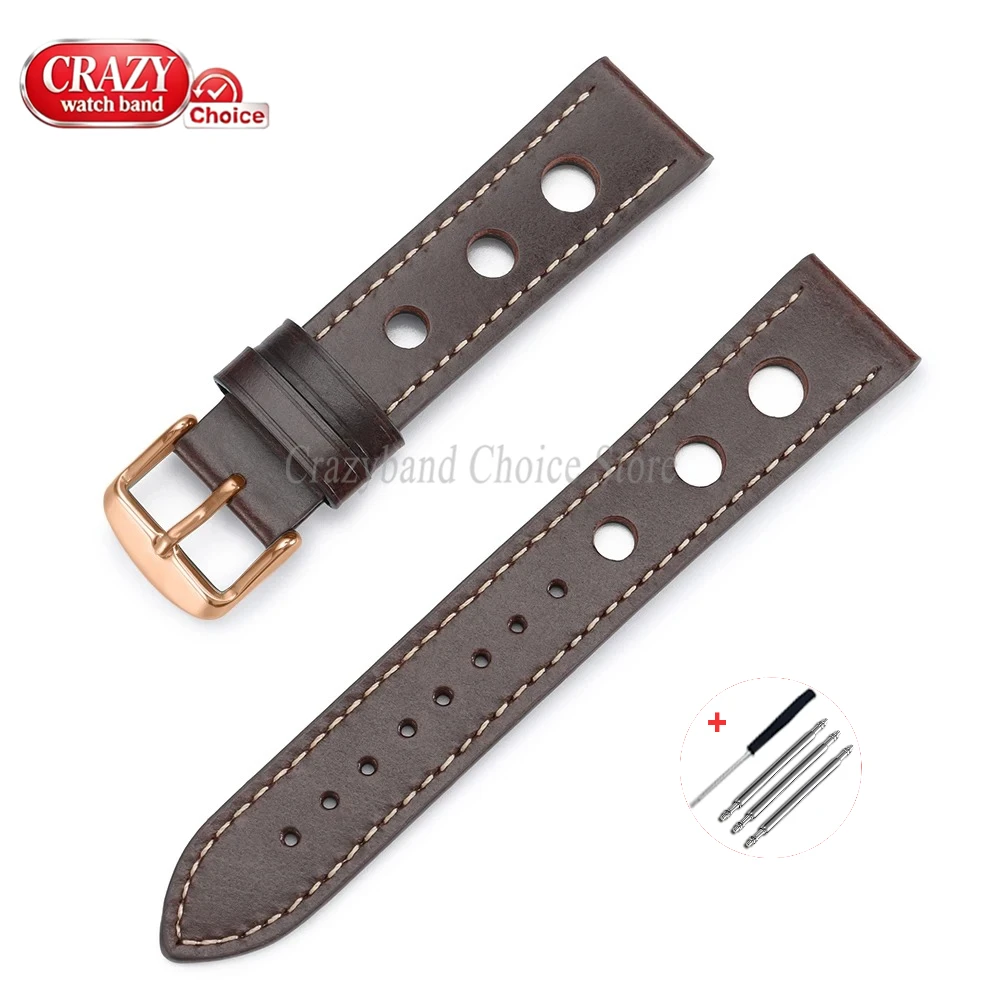 Vintage Leather Watch Strap - Unisex Fashionable & Breathable Bracelet