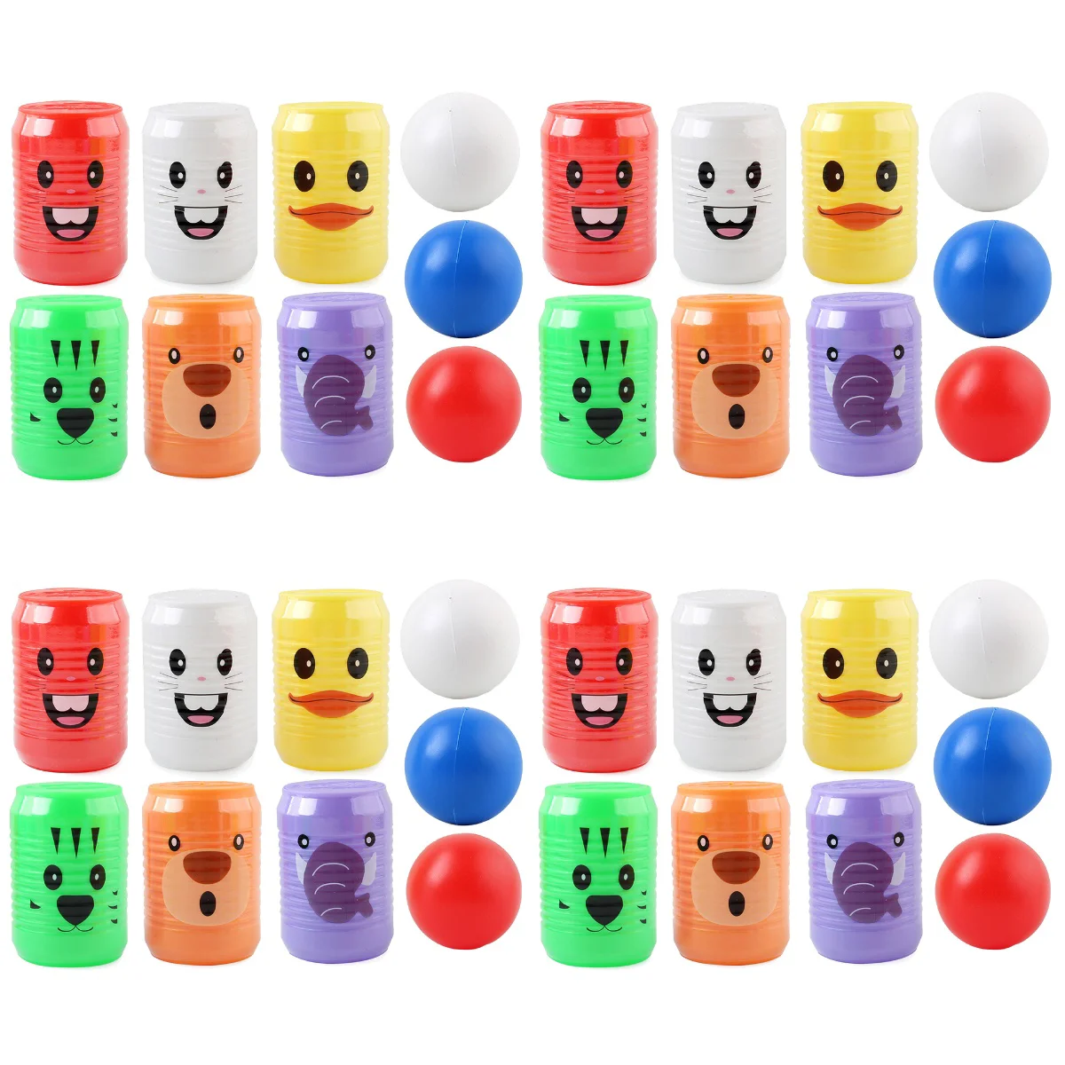 

4 Sets Kids Bowling Game Toddler Sports Toys Educational Cartoon Animal Pattern Number