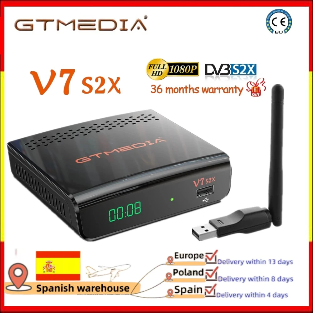 Dvbs/s2 Gtmedia V7 S2x Satellite Receiver Upgraded By Gtmedia V7s Hd With Usb Wifi Digital