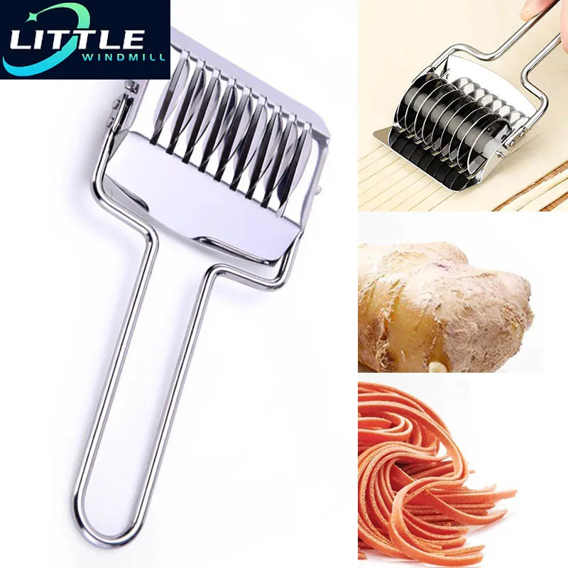 Noodle Garlic Cutter Manual Stainless Steel Noodle Shallot Garlic Cut Roller Cutter