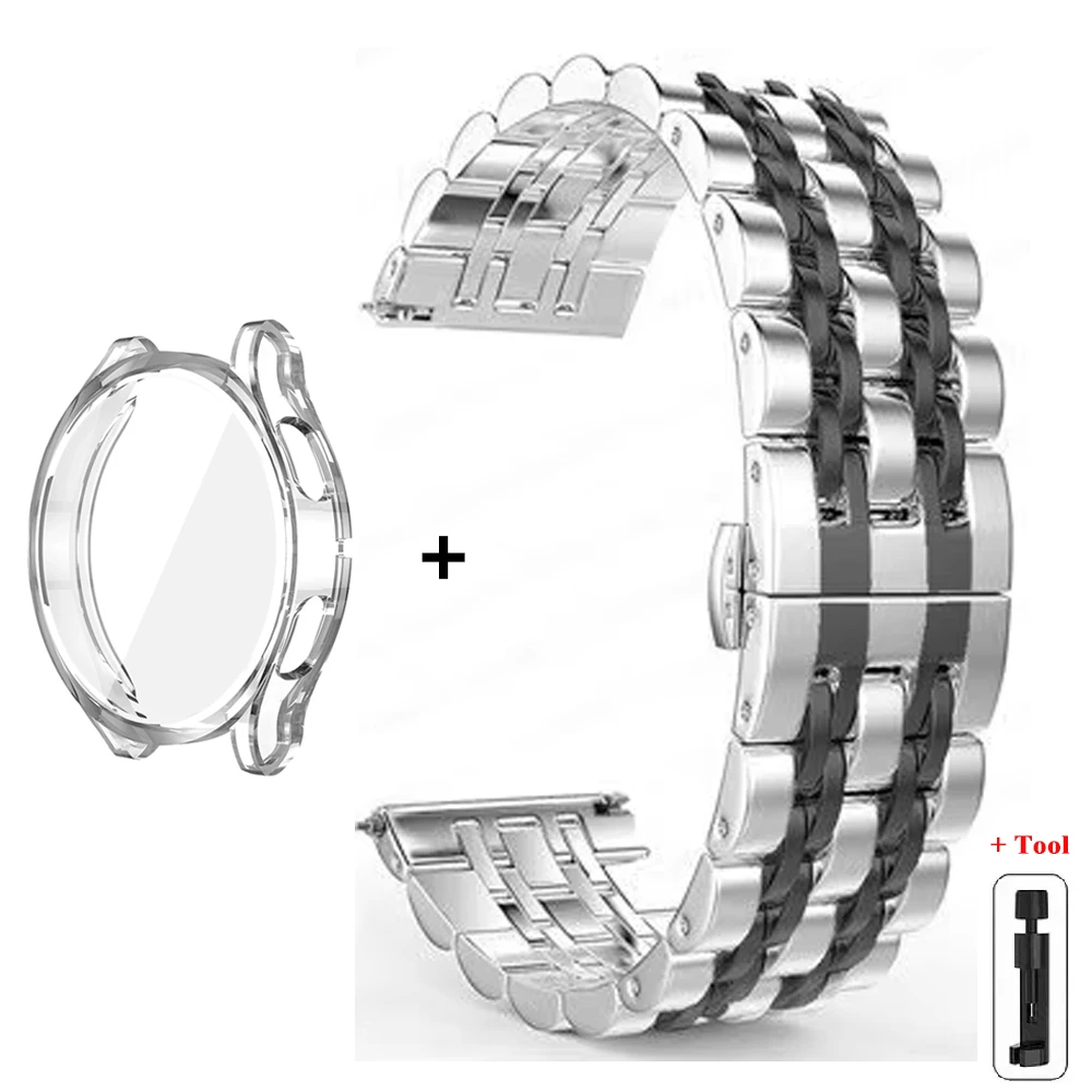 Stainless Steel Watch Strap with Soft TPU Protector Case