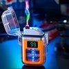 New Upgrade Transparent Shell Double Arc Windproof Waterproof Lighter USB Electronic Rechargeable Cigarette Lighter 3