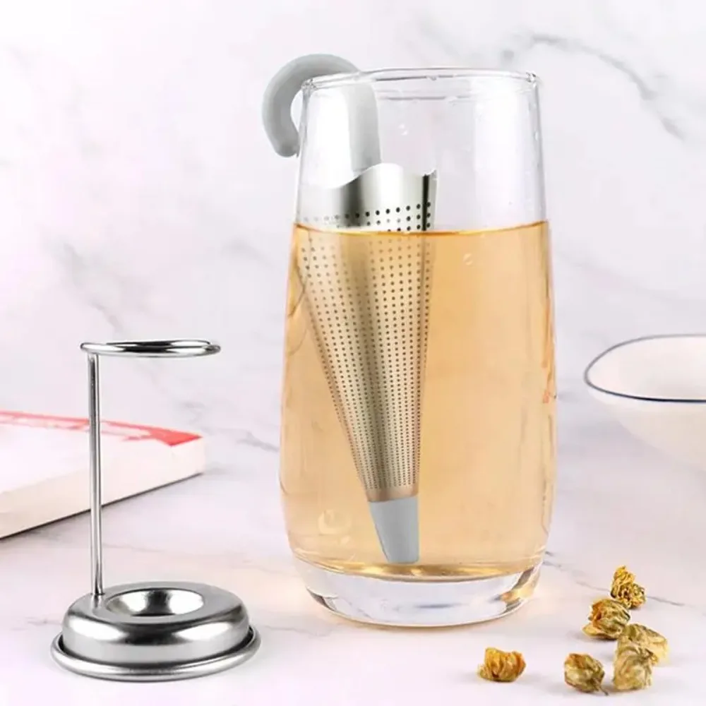 1PC Cute Umbrella Tea Infuser-Stainless Steel Loose Leaf Tea Strainer Handy Kitchen Accessories for Lovers Easy to Use&Clean