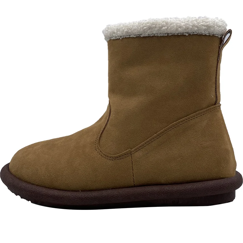 

Замшевые тонкие ботинки, короткие ботинки, новинка 2022, женские зимние ботинки, плюшевые утепленные короткие ботинки, женские ботинки