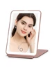 LED Foldable Travel Makeup Mirror 3 Colors Light Modes USB Rechargeable Touch Screen Portable Tabletop Cosmetic Mirror 6