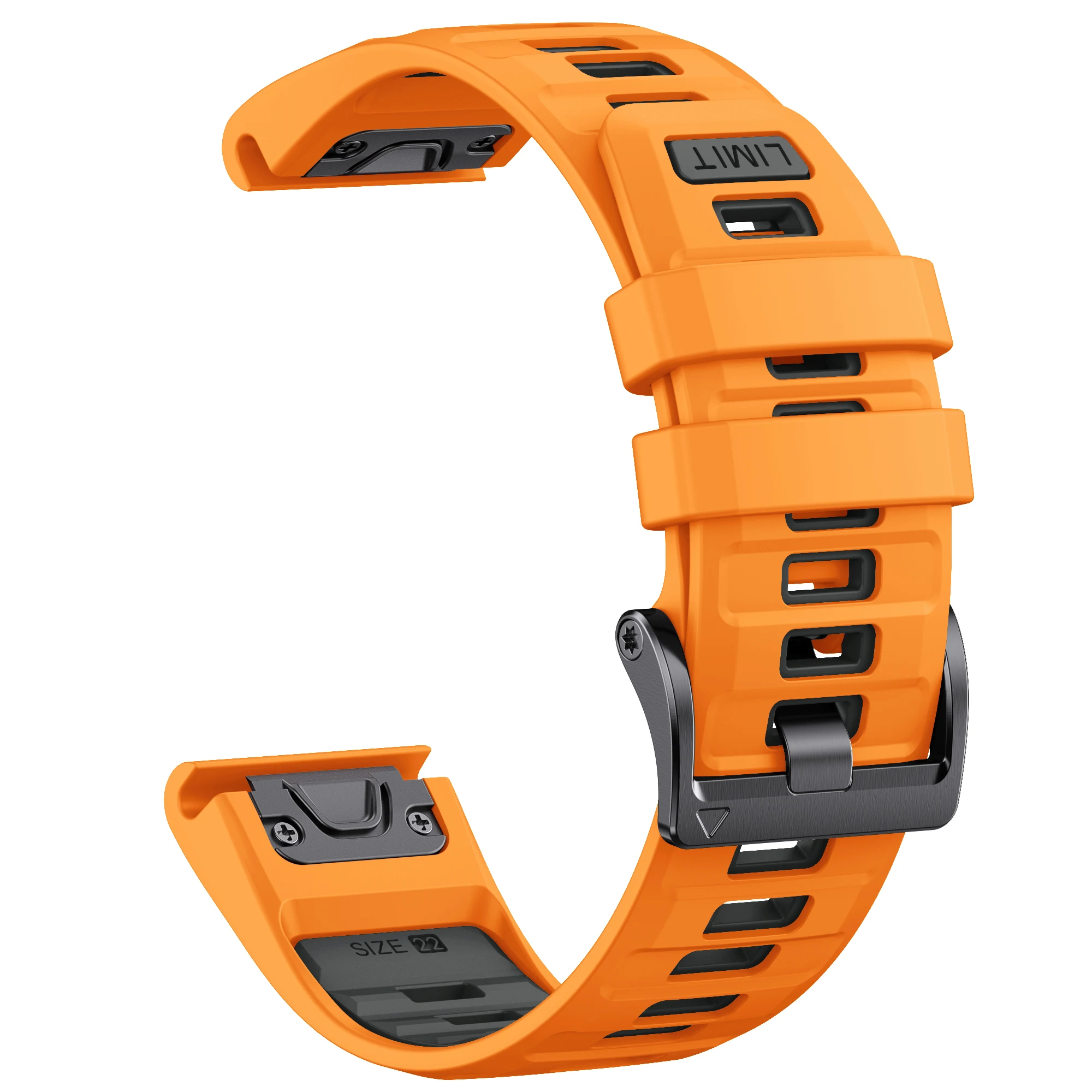 Colorful Soft Silicone Quick Fit Strap Wristband - 22-26mm Ajustable Band