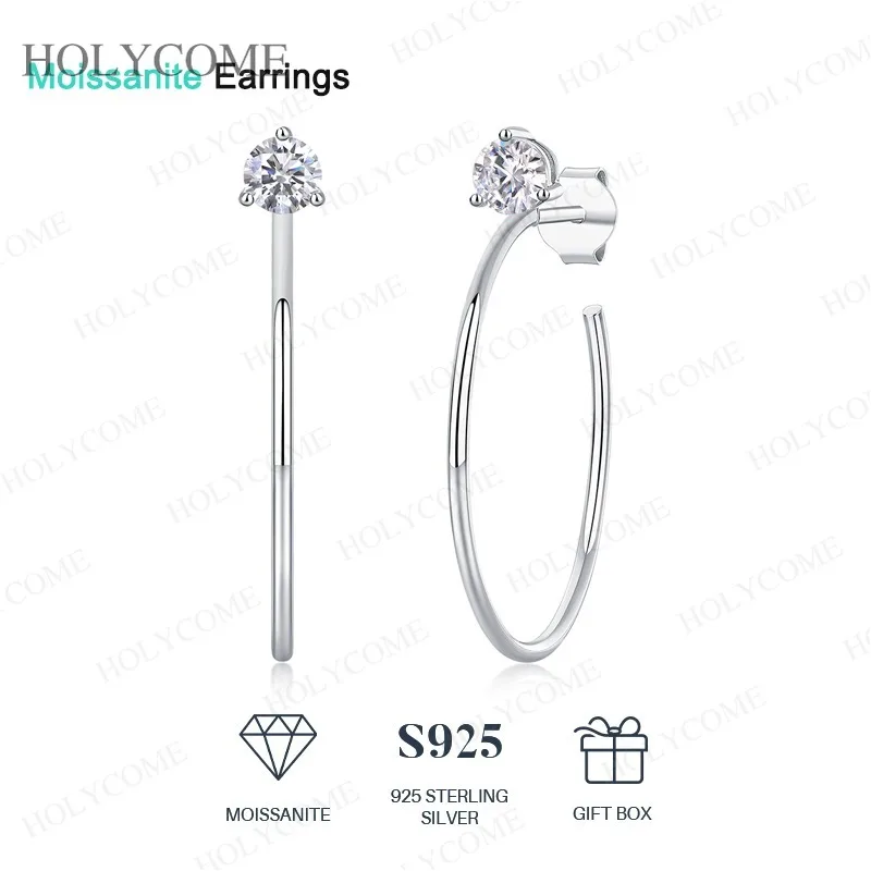 Moissanit-Ohrringe aus 925er Sterlingsilber mit GRA 4 mm D-Farbe VVS1, runder Brillantschliff, modischer Schmuck für Damen-Outfits – Detail 5