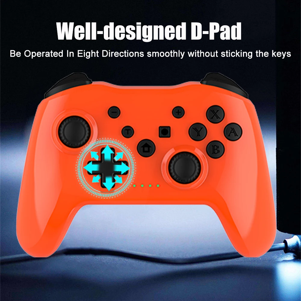 360&deg;Rocker Wireless Bluetooth Controller GAMINJA 360&deg;Rocker Wireless Bluetooth Controller No Latency BT Gamepad HD Vibration PC Joystick For Nintendo Switch