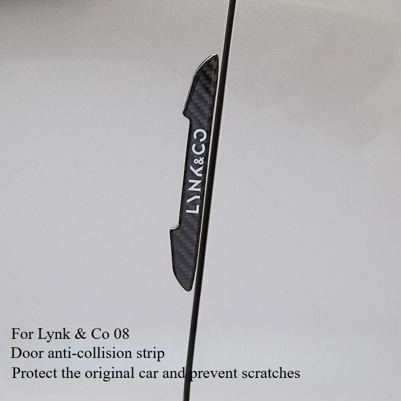 Lynk & Co 08 탄소 섬유 도어 충돌 방지 스트립 수정 특수 스크래치 방지 스트립 충돌 방지 스티커