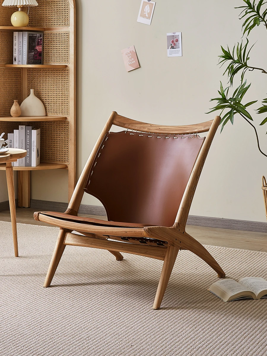 

Leisure chair living room balcony home backrest recliner simple modern sofa chair