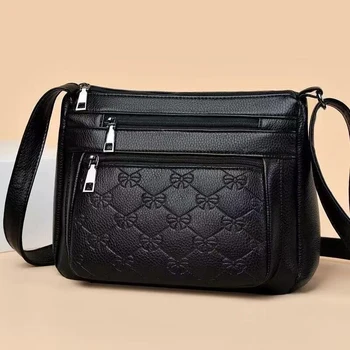 Borsa a Tracolla Classica Trapuntata alla Moda, Borsa a Spalla Sicura con Scomparti Multipli per Cosmetici, Telefono e Portafoglio