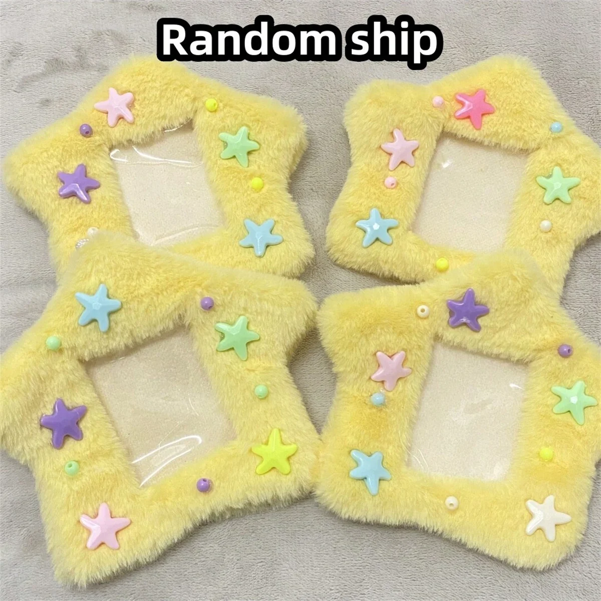 Photocard Holder 3 Inch Kpop Star Shape Holder Bag Pendant School Stationery
